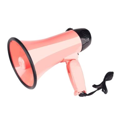 POCHY Hand Megaphone Loudspeaker Recording Megaphone Speaker W/Adjustable Volume Control Foldable Handle Outdoor Bullhorn Speaker