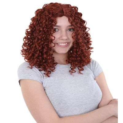 HPO Adult Women's Tv Series Curly, Brown Color, Standard Cap HW-239A