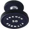 French Fitness Urethane Round Pro Style Dumbbell - Premium Hand Weights for Strength Training (Single, 50 lbs) view 1