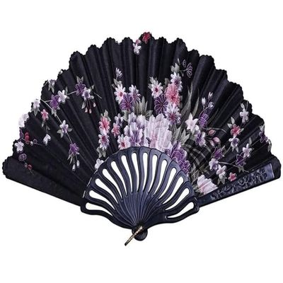 JITEM Decorative Japanese Fan Paper Fan Hand Fan New Chinese Style Decor Folding Fan Dance Wedding Party Lace Silk Folding Chinese Fan Cosplay Abanico Mano Plegable