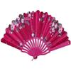JITEM Decorative Japanese Fan Paper Fan Hand Fan New Chinese Style Decor Folding Fan Dance Wedding Party Lace Silk Folding Chinese Fan Cosplay Abanico Mano Plegable view 1