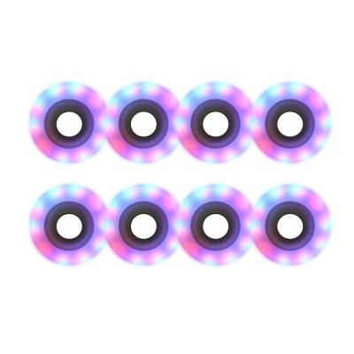 JHKJ 85A Light Up Inline Wheels Replacement Wheels 64mm 70mm 80mm Replacement Wheel Without Bearings 8 Pack Flash Wheel for Indoor/Outdoor,70mm