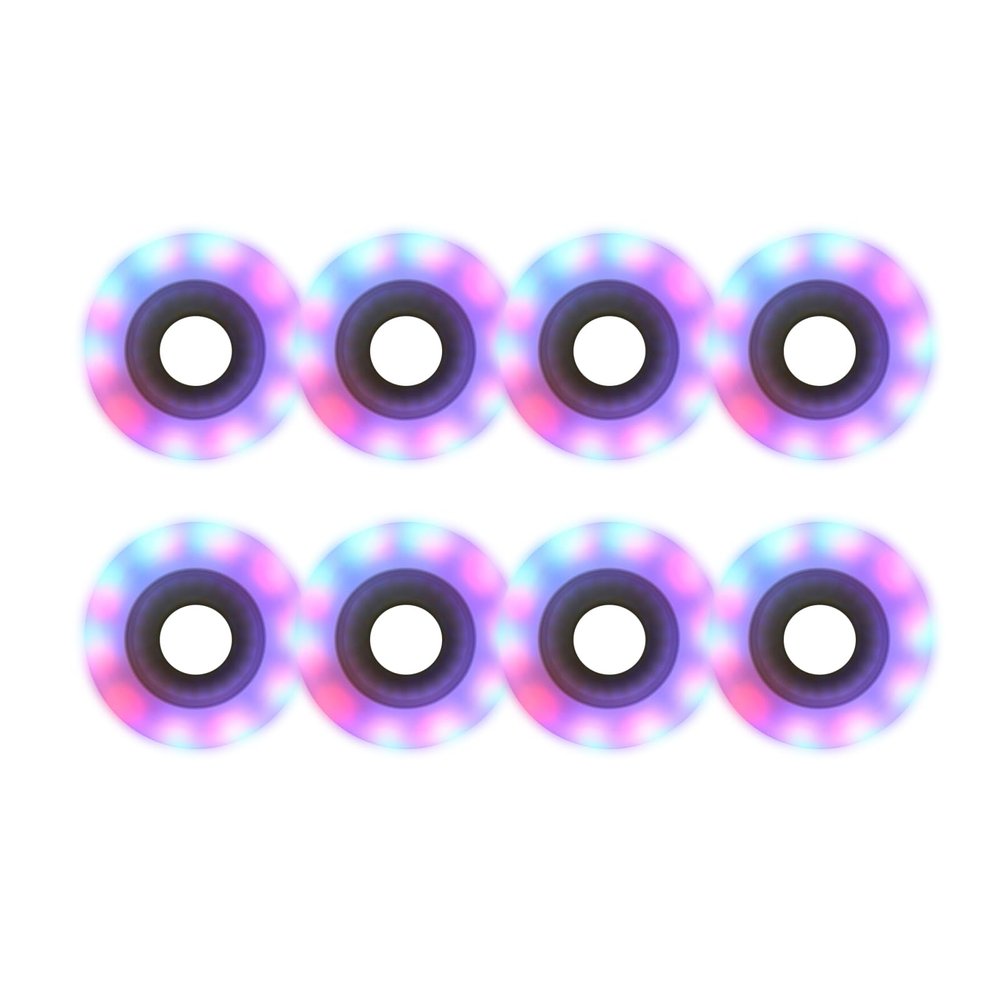 JHKJ 85A Light Up Inline Wheels Replacement Wheels 64mm 70mm 80mm Replacement Wheel Without Bearings 8 Pack Flash Wheel for Indoor/Outdoor,70mm