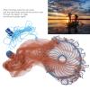 240Cm Cast Net, Nylon Robust Aluminum Annulus Hand Cast Net Fishing Net, Strong Practicability Not Twisted Distributed Evenly Saltwater Fishing Gear, for Freshwater view 2