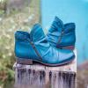 Ladmiple ankle boots for women dressy white Ankle Boots for Women Chunky Block Heel Side Zipper Pointd Toe Fall Winter Short Booties Cowboy Cowgirl Western Shoes 2024 view 2