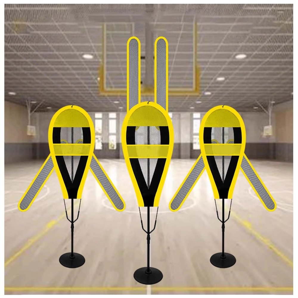 LXLZYXSF 3 Pcs Defender Dummy for Shooting Handling Ball, People Wall Obstacles Throwing Basketball Trainer, Sparring Mannequin - Height Adjustable & Moveable Hands