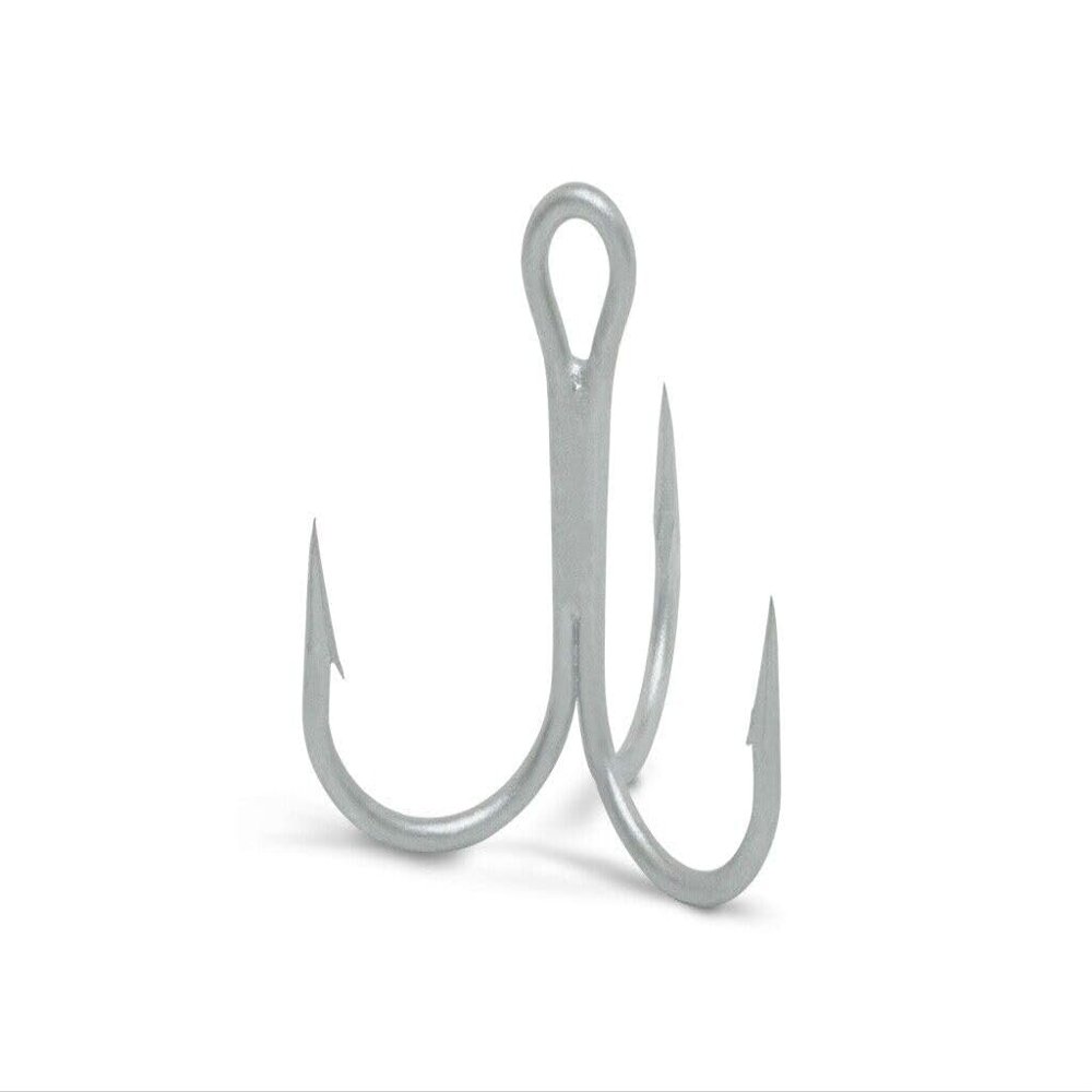 75 Pack VMC 9651PS #4 X-SHORT-ROUND-1X Strong Treble Hook-PERMASTEEL/Size#4