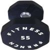 French Fitness Urethane 8 Sided Hex Dumbbell 55 lbs (Single) - Premium Hand Weights for Strength Training view 1