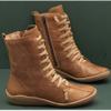 Ladmiple Cowboy Boots For Women Wide Calf Brown Women Cowgirl Cowboy Western Ankle Boots Round Toe Short Booties Fashion Classic Retro Casual High Top Combat Walking Shoes view 2