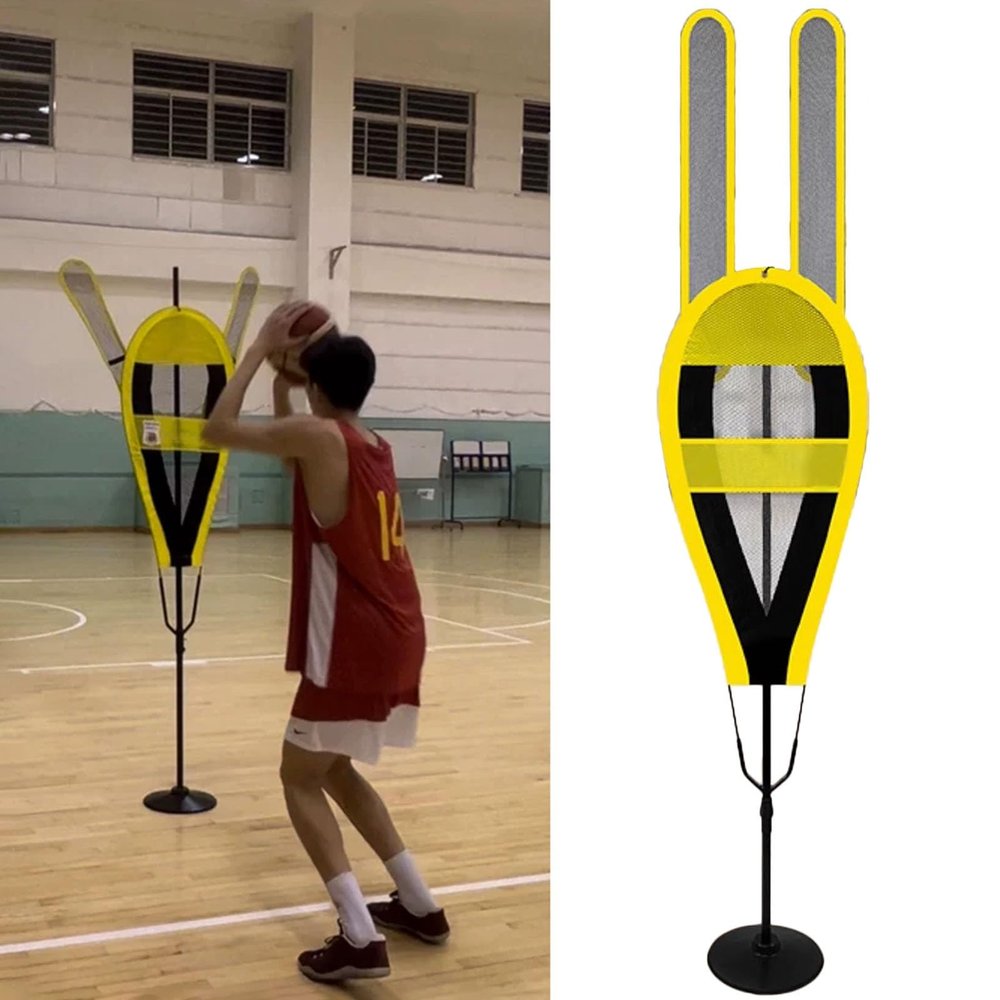 LXLZYXSF Basketball Shooting Defender Dummy Adjustable Height, Handling Ball Trainer with Moveable Arms, Lightweight Portable Sparring Partner, Gift for Daughter