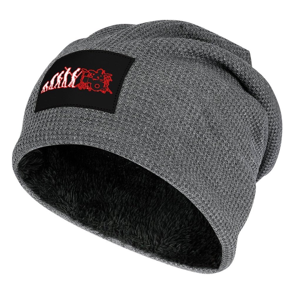 Drummer Evolution Beanie Hat Thick Warm Skull Cap for Men Women