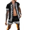 Men Hawaiian Sets Summer Golden Horse Printing Beach Short Sleeve Shirt Shorts Casual Trip Piece Suit s10 S view 1