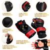 MoneyFyte Crown MMA Gloves for Men & Women Martial Arts Punching Bag Gloves, UFC Grappling Fighting & Kickboxing Gloves Pre-Curved Half Finger Boxing Sparring Glove (Red, S) view 3
