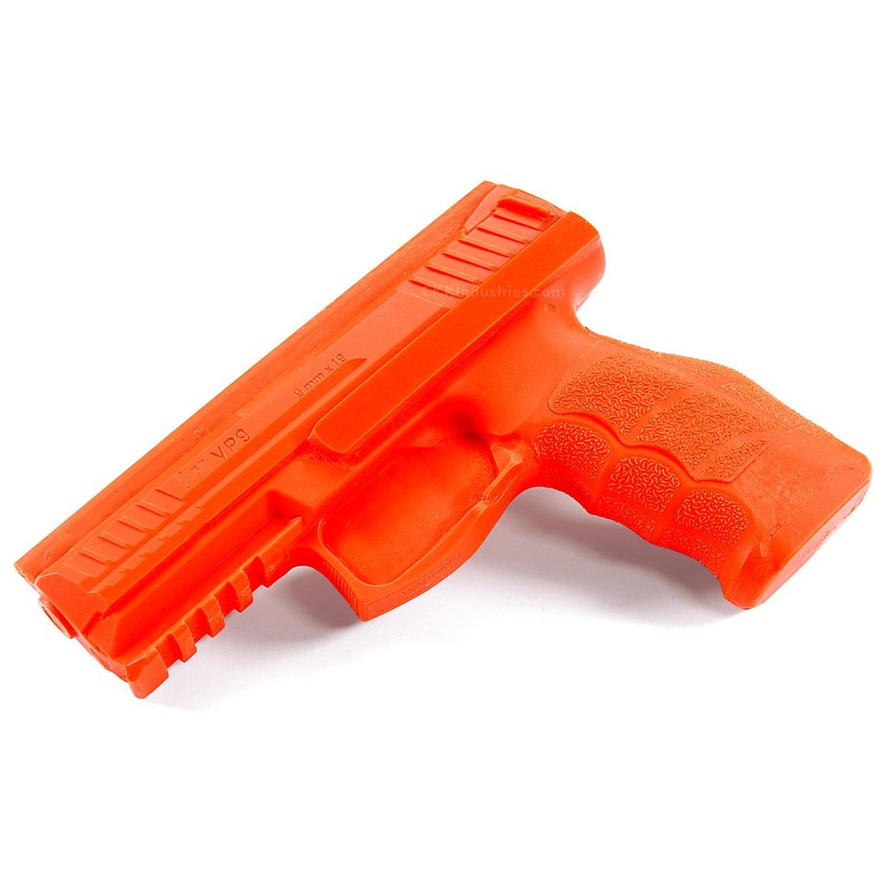 American Safety Props - Non-Functional Solid Polymer Holster Molding Gun Prop - (Prepped) - Blaze Orange - U.S.A. Made - Compatible with HK VP9 (9mm)