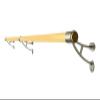 Balanoire Ballet Barre 12 FT Long 2.0 Diameter for Kids and Adults, Premium American Wood Wall Mounted Ballet Bar Home/Studio Ballet Barre Dance Equipment Ballet Training Barre Silver (A) Brackets view 3