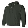 Gildan Adult Fleece Zip Hooded Sweatshirt, Style G18600, Forest Green view 2