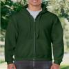 Gildan Adult Fleece Zip Hooded Sweatshirt, Style G18600, Forest Green view 3