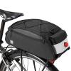 AWKSPORTS Bike Bag Rear Rack with Light, 10L Bicycle Trunk Bag Bike Pannier Bicycle Rear Carrier Bag with Shoulder Strap for MTB Bike Outdoor Traveling Cycling (10L) view 1
