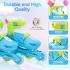 Besketo Light up Inline Skates for Girls Boys, 4 Size Adjustable Roller Shoes with Full Illuminating Wheels for Kids, Hard Shell Roller Skates for Beginner Children Teens & Adult Youth - M J13-3 US view 3