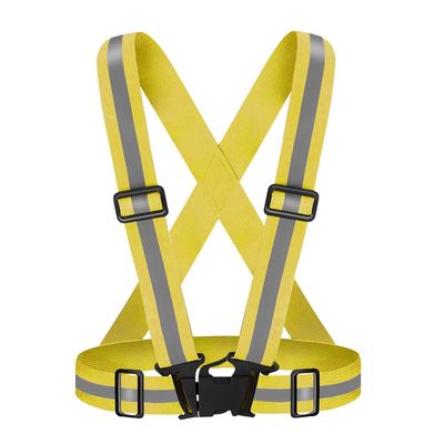 Fepdiu High Visibility Reflective Vest Safety Vest Running Reflective Gear Adjustable Reflective Vest for Walking,Jogging,Hiking,Night Cycling (Golden)