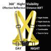 Fepdiu High Visibility Reflective Vest Safety Vest Running Reflective Gear Adjustable Reflective Vest for Walking,Jogging,Hiking,Night Cycling (Golden) view 2