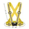 Fepdiu High Visibility Reflective Vest Safety Vest Running Reflective Gear Adjustable Reflective Vest for Walking,Jogging,Hiking,Night Cycling (Golden) view 3