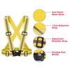 Fepdiu High Visibility Reflective Vest Safety Vest Running Reflective Gear Adjustable Reflective Vest for Walking,Jogging,Hiking,Night Cycling (Golden) view 4
