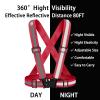 Fepdiu High Visibility Reflective Vest Safety Vest Running Reflective Gear Adjustable Reflective Vest for Walking,Jogging,Hiking,Night Cycling (Red) view 2
