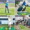 ERICAT Golf Hitting Mat, Golf Training Set for Swing Detection Batting, Instant Path Feedback, Non-Slip Rubber Bottom Simulation Grass, Space Saving and Easy to Use, for Home, Outdoor view 2