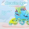 Besketo Blue Graffiti Light up Inline Skates for Girls Boys, 4 Size Adjustable Roller Shoes with Full Illuminating Wheels for Kids, Blades Roller Skates for Beginner Teens & Adult Youth - S J9-J12 US view 4