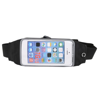 Waterproofs Touch Screen Waist Bag Outdoor Running Belt with Phone Holder, Anti Theft Running Fanny Pack for Men and Women, Sport Belt for Jogging, Hiking, Gym (black)