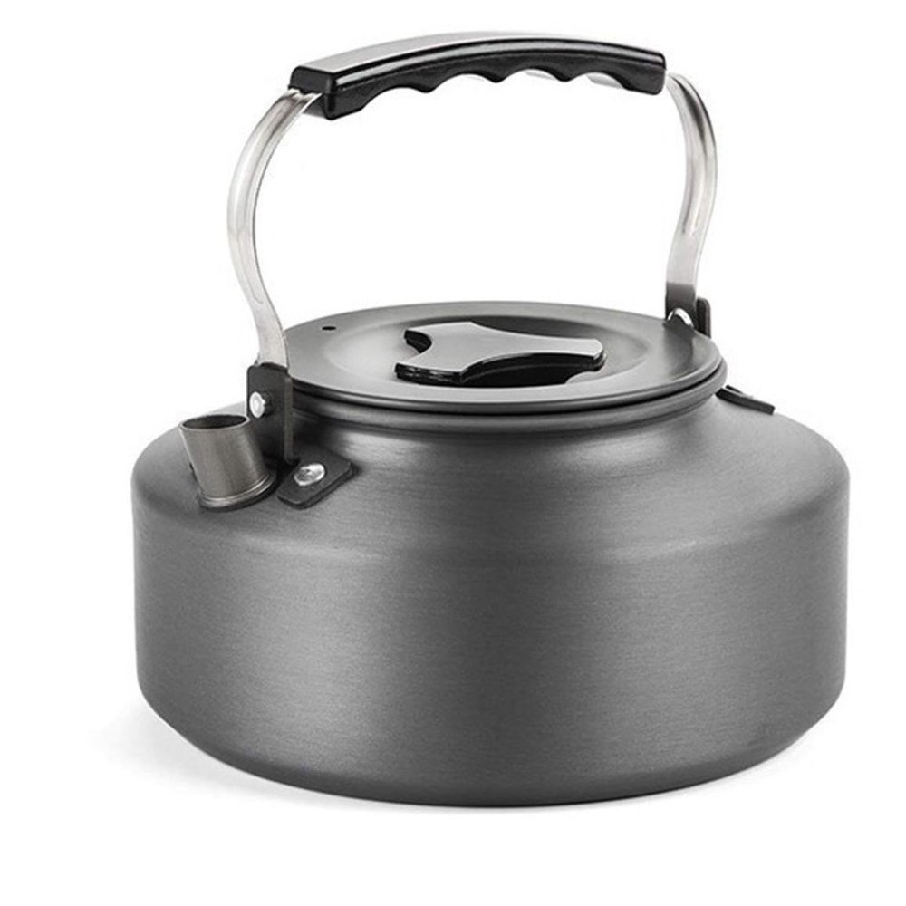 PEKMAR Outdoor Aluminum Oxide Teapot Portable Hot Kettle Camping Barbecue Cooking Utensils 1.1l