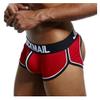 JOCKMAIL Men's Cotton Boxer Underwear Jockstrap Bottomless Mens Backless Trunks Brief Shorts (Medium, Red) view 2