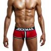JOCKMAIL Men's Cotton Boxer Underwear Jockstrap Bottomless Mens Backless Trunks Brief Shorts (Medium, Red) view 4