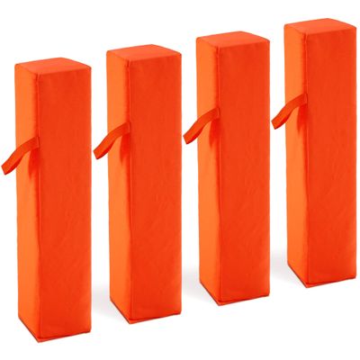 Joewuzun Football Pylons Football Field Markers End Zone Markers Sand Weighted Anchorless Football Endzone Pylons Football Accessories- Orange (Orange-4PCS)