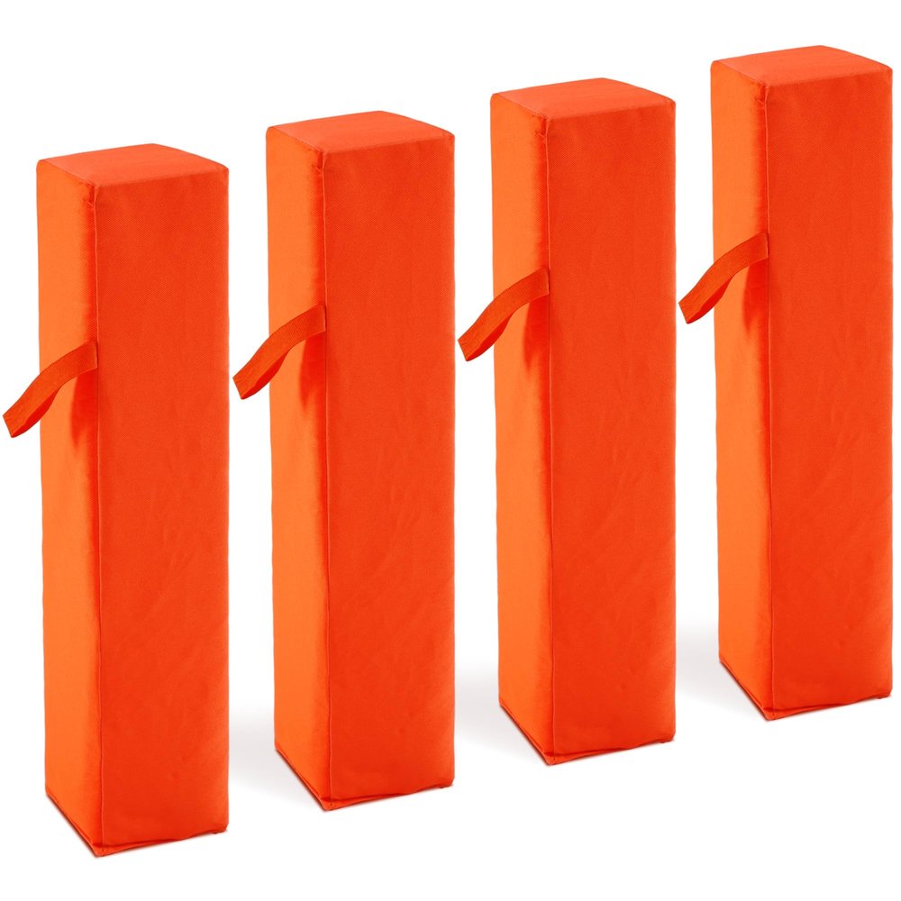 Joewuzun Football Pylons Football Field Markers End Zone Markers Sand Weighted Anchorless Football Endzone Pylons Football Accessories- Orange (Orange-4PCS)