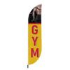 DreamController Gym Feather Flag Only (11.5Feetx2.5Feet) for Business Outside with Optional Add-On Pole(15Feet) and Groundspike | Custom Swooper Flag | Made in USA view 2