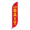 Bait Feather Flag(11.5Feetx2.5Feet) By Dreamcontroller For Business Outside With Optional Add-On Pole(15Feet) and Groundspike | Custom Swooper Flag | Made In Usa view 2
