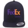 ALLNTRENDS Flat Bill FedEx Express Hat Embroidered Snapback Adjustable Cap (Express, Purple Orange) view 1