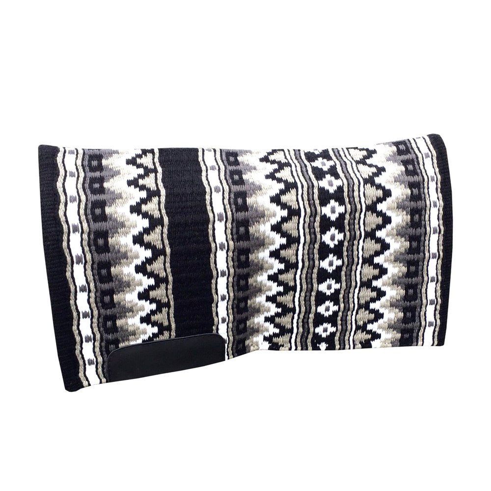 Western Horse Saddle Pad Blanket Show Ranch Pad Custom Handmade New Zealand Wool Oversized 34" x 42" | 34" x 40" | 34" x 38" ME-WSP-061 (34" x 42")