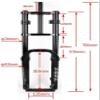 ZECHAO 20/26Inch Front Suspension Fork Travel 140mm Disc Brake Shoulders Snow Bike ATV Double Shoulder Bike Front Fork Outdoor (Size : 20 inch) view 2