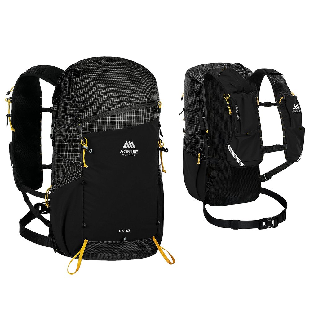 AONIJIE Large Hydration Pack Backpack 30L Running Multifunctional Hiking Backpacks Climbing Hydration Daypack Lightweight Black