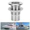316 Stainless Steel Thru Hull Fitting for Marine Boat Drainage - Hose Connector, Straight Drain Plug for Yacht, Sailboat, RV Water System1-1/2 Inch  view 3