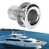 316 Stainless Steel Thru Hull Fitting for Marine Boat Drainage - Hose Connector, Straight Drain Plug for Yacht, Sailboat, RV Water System1-1/2 Inch  view 4