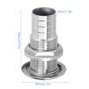 316 Stainless Steel Thru Hull Fitting for Marine Boat Drainage - Hose Connector, Straight Drain Plug for Yacht, Sailboat, RV Water System1 Inch view 2
