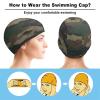 Camo Camouflage Adult Swim Caps Waterproof Bathing Cap Comfy Swimming Hat for Long and Short Hair view 3