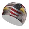American Bald Eagle USA Flag Adult Swim Caps Waterproof Bathing Cap Comfy Swimming Hat for Long and Short Hair view 1