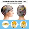 American Bald Eagle USA Flag Adult Swim Caps Waterproof Bathing Cap Comfy Swimming Hat for Long and Short Hair view 3