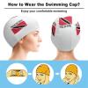 Flag of Trinidad and Tobago Adult Swim Caps Waterproof Bathing Cap Comfy Swimming Hat for Long and Short Hair view 3