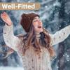 AGLIFEFY Winter Beanie Acrylic Knit Cuffed Plain Hats Skull Cap Warm Beanies for Men Women White view 2